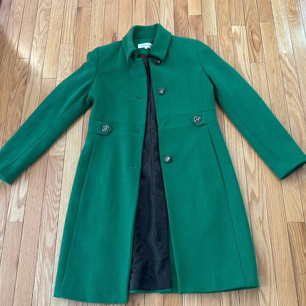 Calvin Klein Green Trench Coat